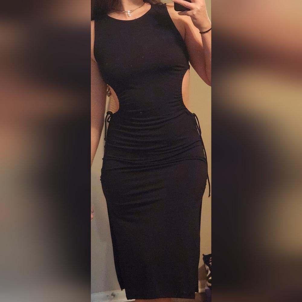 Ambiance Black Backless Dress